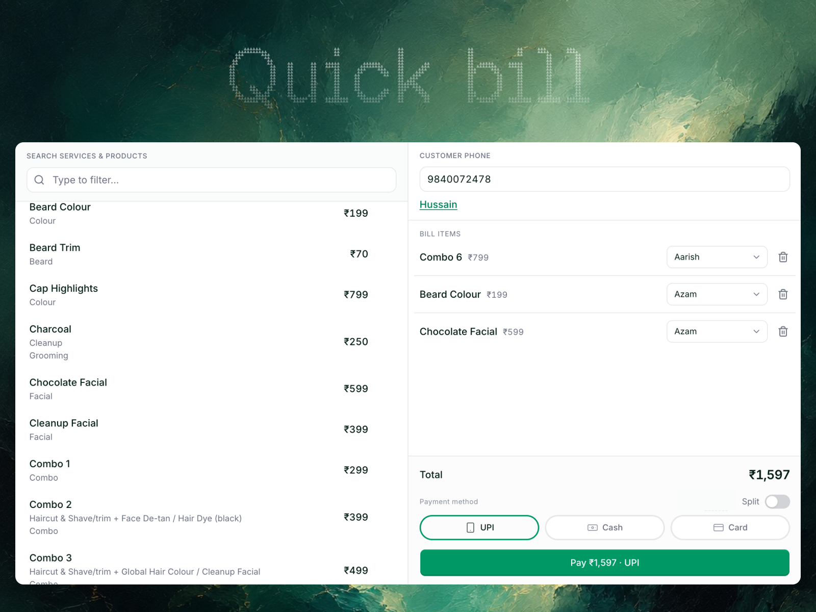 Limvo billing modal on desktop, mid-flow