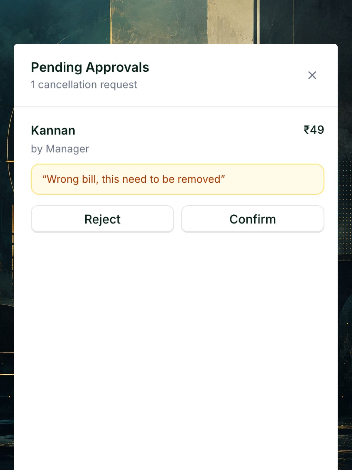 Limvo cancellation approval flow